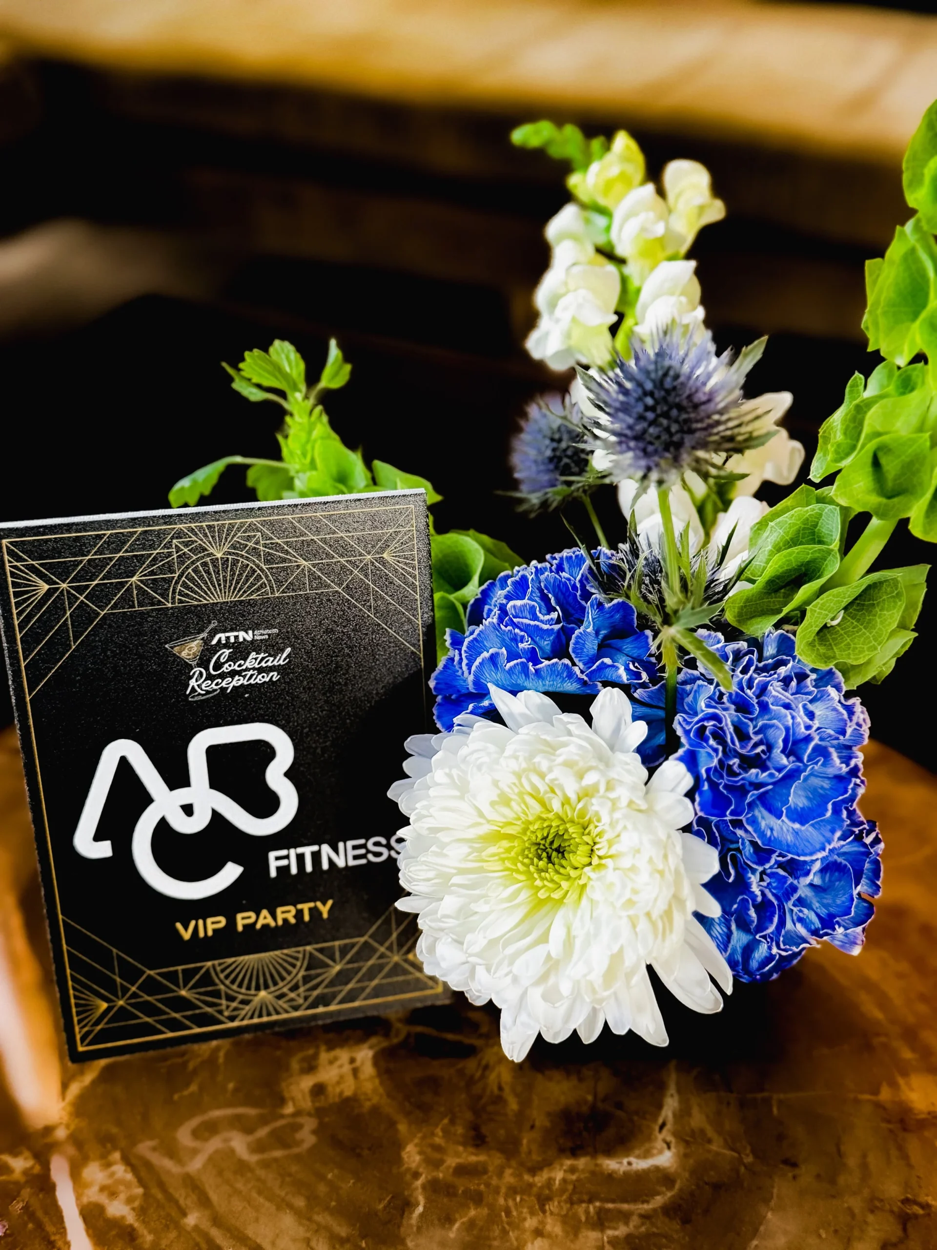 Athletech News & ABC Fitness VIP Party- Elevated Corporate Event Floral Design at Venue 808 in San Diego