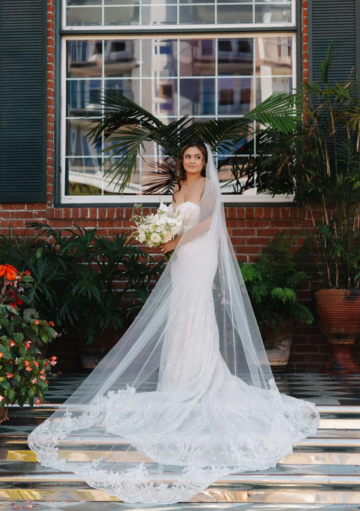 Bride at the Lafayette Hotel, one of the unique San Diego wedding venues featured by Sage & Autumn