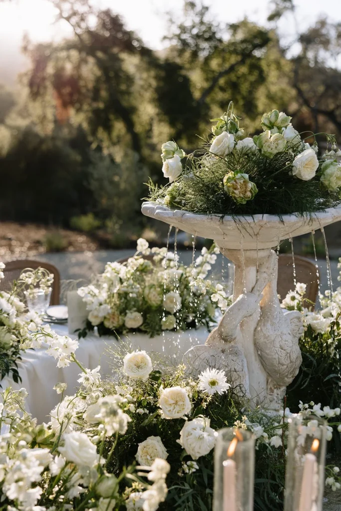 white flowers garden
